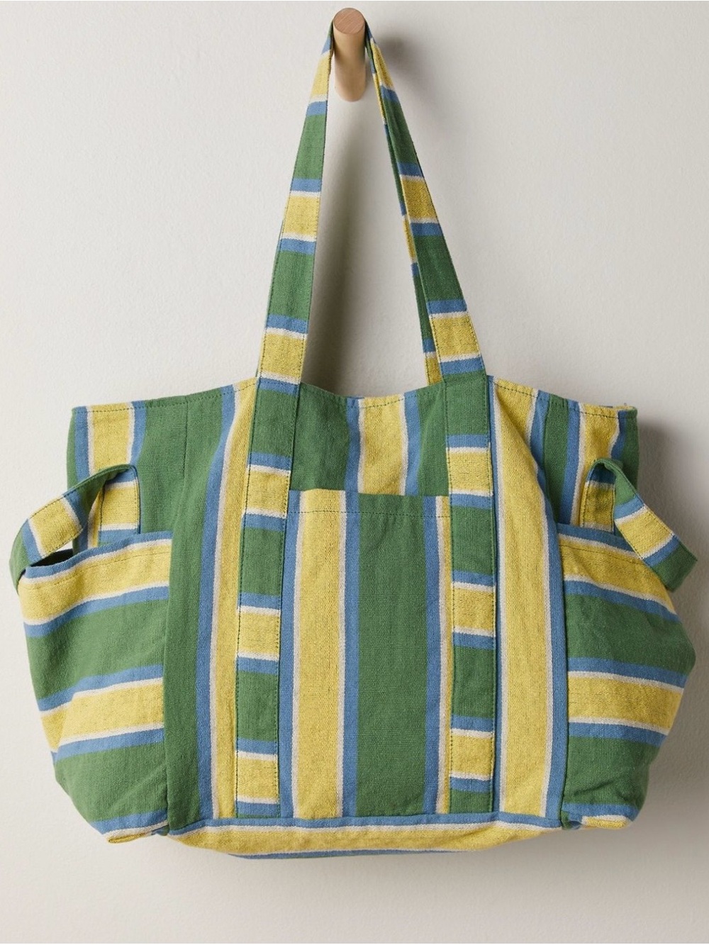 Free People oksana tote Green, Yellow & Blue Striped Tote Bag - Picture 7 of 12